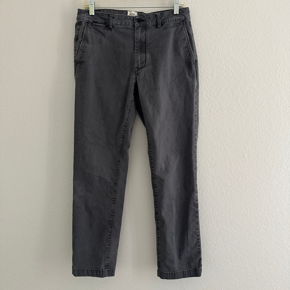 Flint and Tinder 365 Pant Mens 30x30 Charcoal Gray Straight Fit Chino Twill